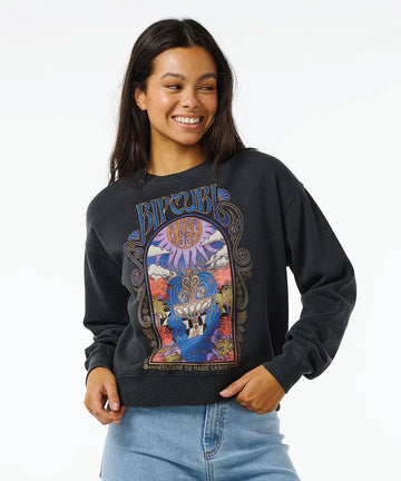 Rip Curl Alchemy Relaxed Crew. - Washed Black